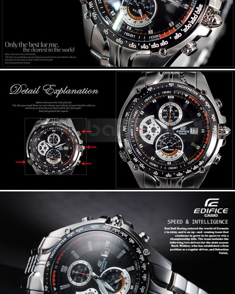 มุมมองเพิ่มเติมของสินค้า นาฬิกา Casio Edifice Chronograph รุ่น EF-543D-1AVDF