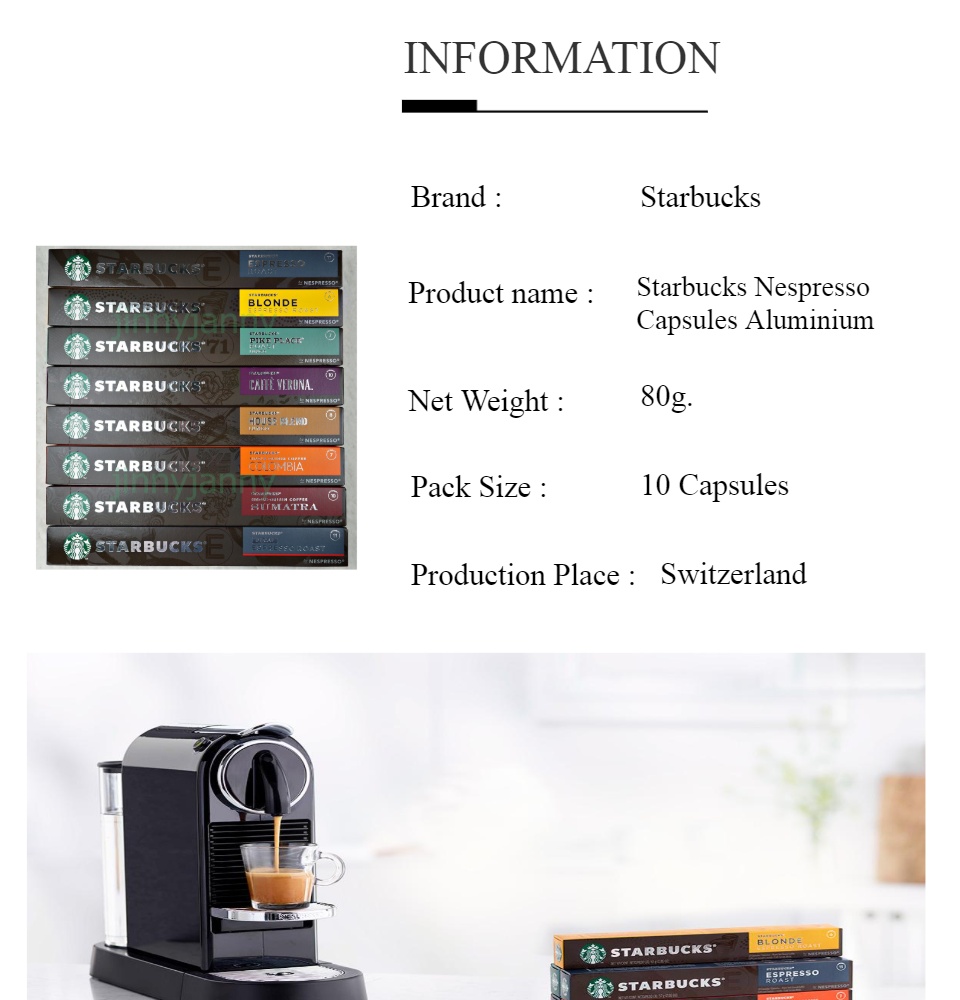 ภาพประกอบคำอธิบาย Nespresso Starbucks Capsule 100% Alum coffee capsule for Nespresso Original Line and Xiaomi Scishare machine FREE DELIVERY + COD available
