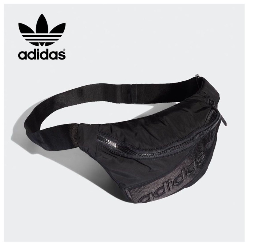 เกี่ยวกับ Adidasกระเป๋าคาดเอว/คาดอก อาดิดาส Bag Nylon Polyester น้ำหนักเบา มีช่องซิปหน้าหลัง แต่งดีเทลปักลายโลโก้นูน