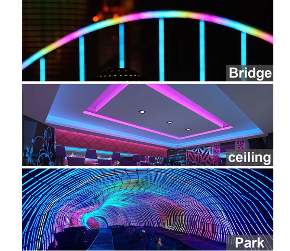 เกี่ยวกับ ไฟเส้น RGB Neon Flex 220V ไฟตกแต่ง เปลี่ยนสี  รุ่นแถบเดี่ยว แถบคู่ สามแถบ กลม นีออน RGBรวม ไฟรถ ไฟบ้าน กันน้ำ ทนทาน สำหรับตกแต่ง เพดาน สวน