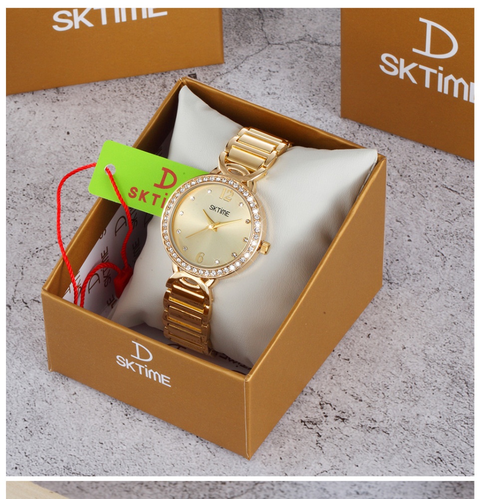 ภาพอธิบายเพิ่มเติมของ นาฬิกา SK Time ของแท้ 100 % รุ่น D21019 กันน้ำได้ พร้อมกล่องแบรนด์