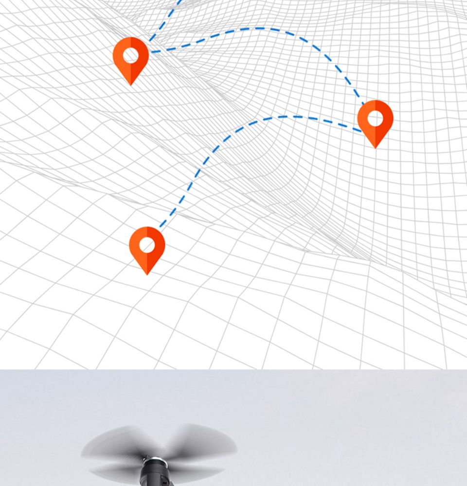 ข้อมูลเกี่ยวกับ โดรนบังคับ Qpter GPS ขนาดใหญ่, โดรนบินคงที่, การถ่ายภาพทางอากาศ ความละเอียดสูง 4K มีความทนทานนานเป็นพิเศษ, เครื่องบินควบคุมระยะไกลแบบพับ