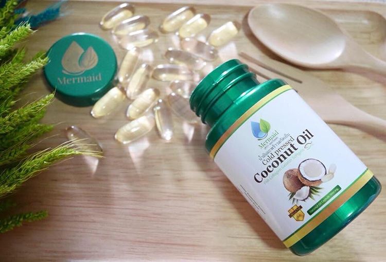 เกี่ยวกับ Mermaid Cold Pressed Coconut Oil น้ำมันมะพร้าวสกัดเย็น 100% เซ็ต 3 กระปุก (40 เม็ด / กระปุก)