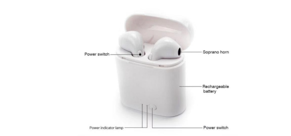 มุมมองเพิ่มเติมของสินค้า พร้อมส่งหูฟัง I7S TWS พร้อมกล่องชาร์จ หูฟังบลูทูธไร้สาย แบบ 2 ข้าง(ซ้าย-ขวา)รองรับ Blth V4.2