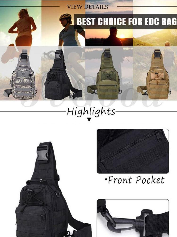 New Men Oxford Sling Back Day Pack Military Sport Shoulder Messenger Chest Bag