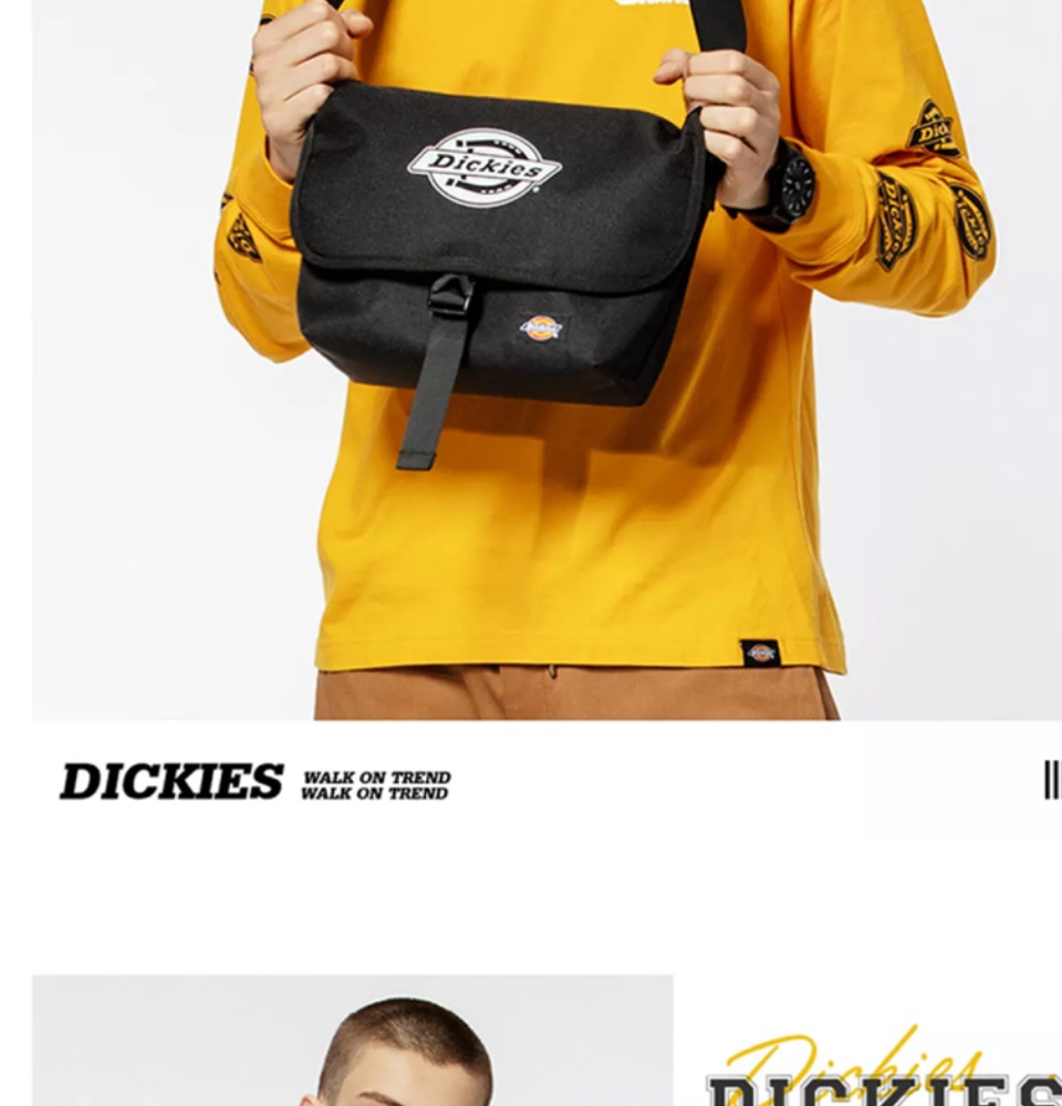 เกี่ยวกับ ใหม่ Dickies กระเป๋าสะพายผู้ชายสไตล์เกาหลีและแฟชั่นสำหรับผู้หญิงกระเป๋าความจุสูงไปกระเป๋าเดินทาง-DK707