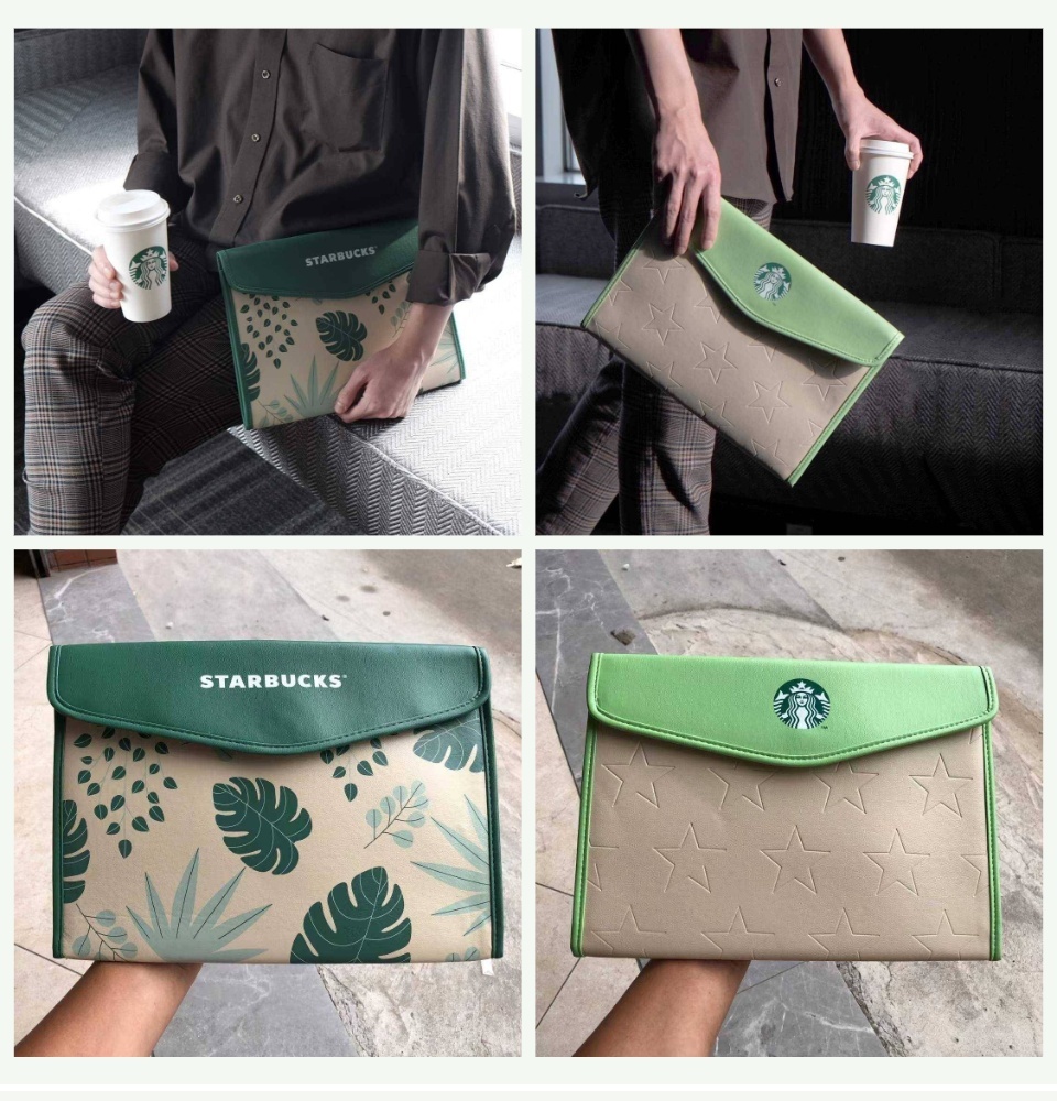 รูปภาพรายละเอียดของ กระเป๋าใส่เอกสาร STARBUCK มี 2 สี วัสดุหนังนิ่ม ขนาด 33×25×4 cm