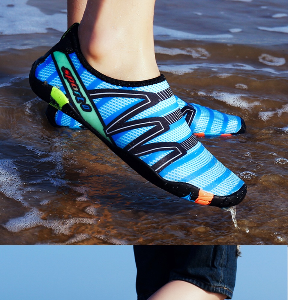 มุมมองเพิ่มเติมของสินค้า รองเท้าชายหาดดำน้ำ รองเท้ายน้ำแท้ 100% รองเท้าเดินชายหาด รองเท้าเดินทะเล รองเท้าเล่นทะเล รองเท้าเดินทะเล ใส่ได้ทั้งหญิงและชาย SP162