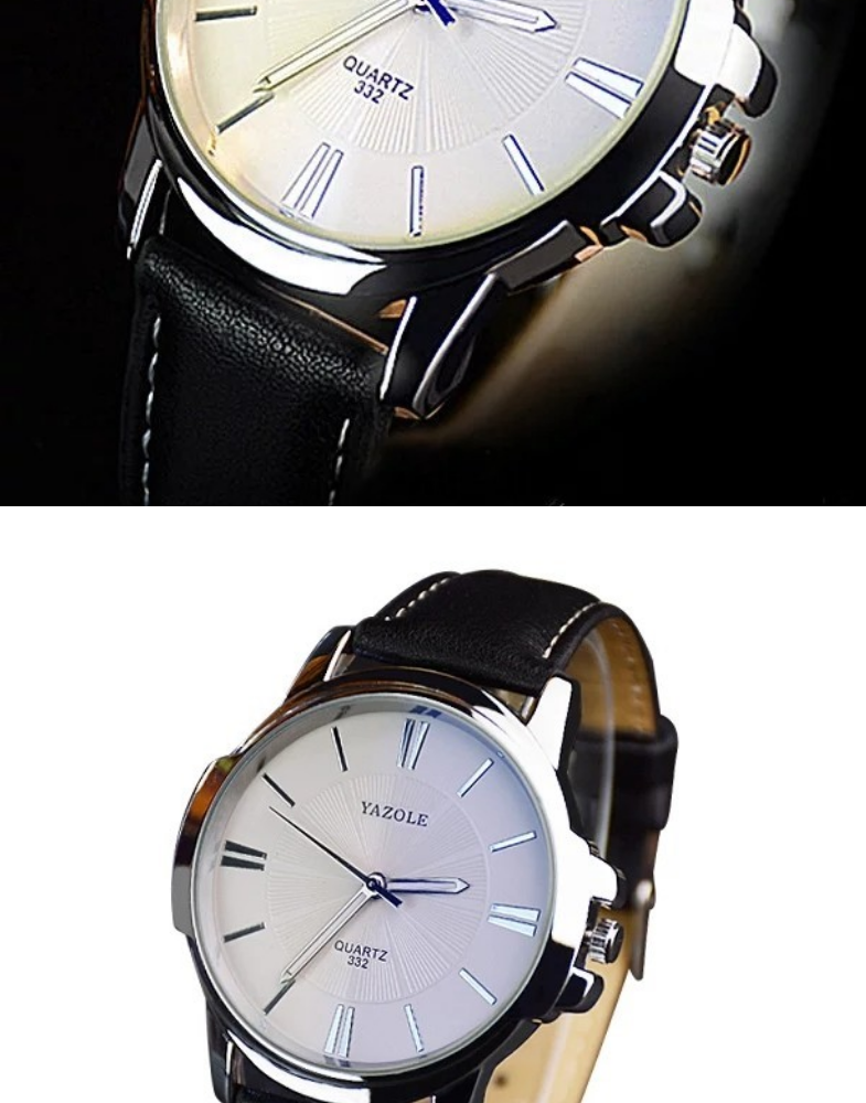ลองดูภาพสินค้า Riches Mall RW014 นาฬิกาผู้ชาย นาฬิกา Yazole วินเทจ ผู้ชาย นาฬิกาข้อมือผู้หญิง นาฬิกาข้อมือ นาฬิกาควอตซ์ Watch นาฬิกาสายหนัง