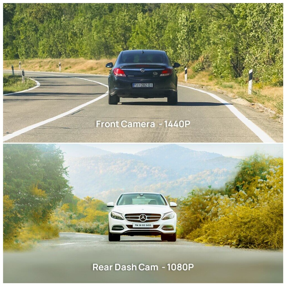 มุมมองเพิ่มเติมของสินค้า [ศูนย์ไทย] 70mai A400 กล้องติดรถยนต์ 2021 บันทึกวิดีโอชัด 2K มี WIFI รองรับกล้องบันทึกด้านหลัง 1080P และ โหมดจอดรถ รับประกันศูนย์ 1 ปี