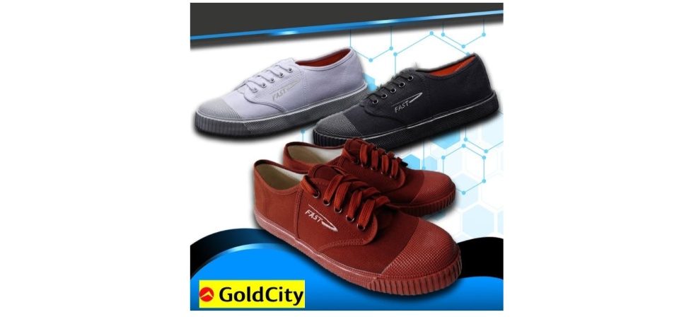 ข้อมูลเพิ่มเติมของ Gold City รองเท้านักเรียนผ้าใบชาย รองเท้าผ้าใบนักเรียน รองเท้าพละ รองเท้านักเรียนเด็กผู้ชาย รองเท้านักเรียน สีขาว ดำ น้ำตาล  FAST รุ่น1401