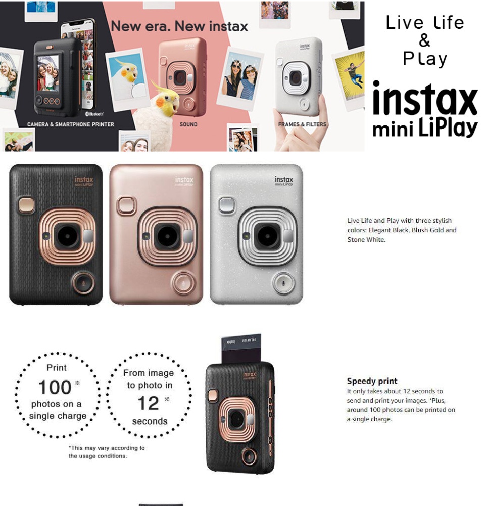 มุมมองเพิ่มเติมเกี่ยวกับ instax mini LiPlay (กล้องอินสแตนท์) Free SD Card 16 GB