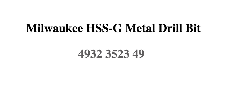 มุมมองเพิ่มเติมของสินค้า Milwaukee ดอกสว่านเจาะโลหะ ขนาด 3.0 mm. THUNDERWEB HSS-G Metal Drill Bit (4932352349)(แพ็ค 2 ดอก)