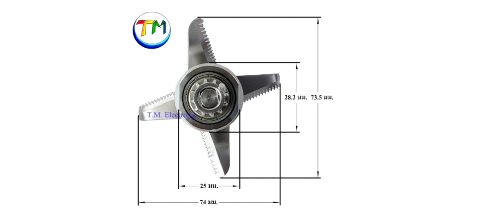 คำอธิบายเพิ่มเติมเกี่ยวกับ อะไหล่เครื่องปั่น มีดเครื่องปั่น SHARP NANOTECH OTTO  JTL สำหรับโถ 2ลิตร มีด A.56