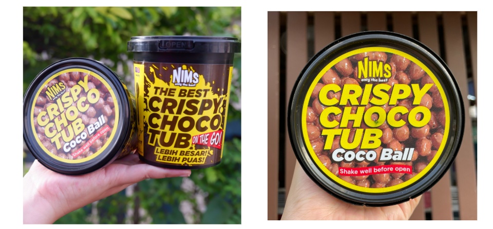 เกี่ยวกับ NIMS Crispy Choco Tubs โกโก้บอลราดช็อกโกแลต (Coco Ball)