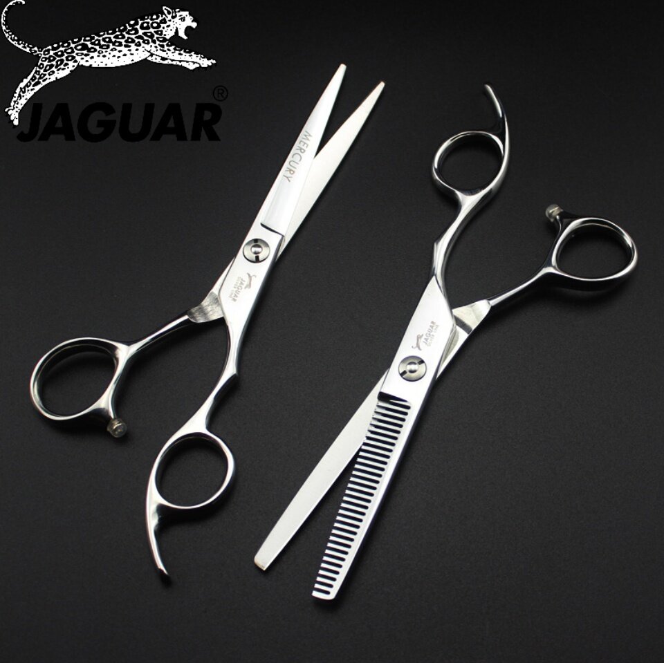 รายละเอียดเพิ่มเติมเกี่ยวกับ ุ6" jaguar Mercury silver line scissors professional hair cg กรรไกรตัดผมจากัวร์6นิ้ว1คู่ ได้ตัดและซอย น้ำมัน ผ้าเช็ด เหร็ญปรับ