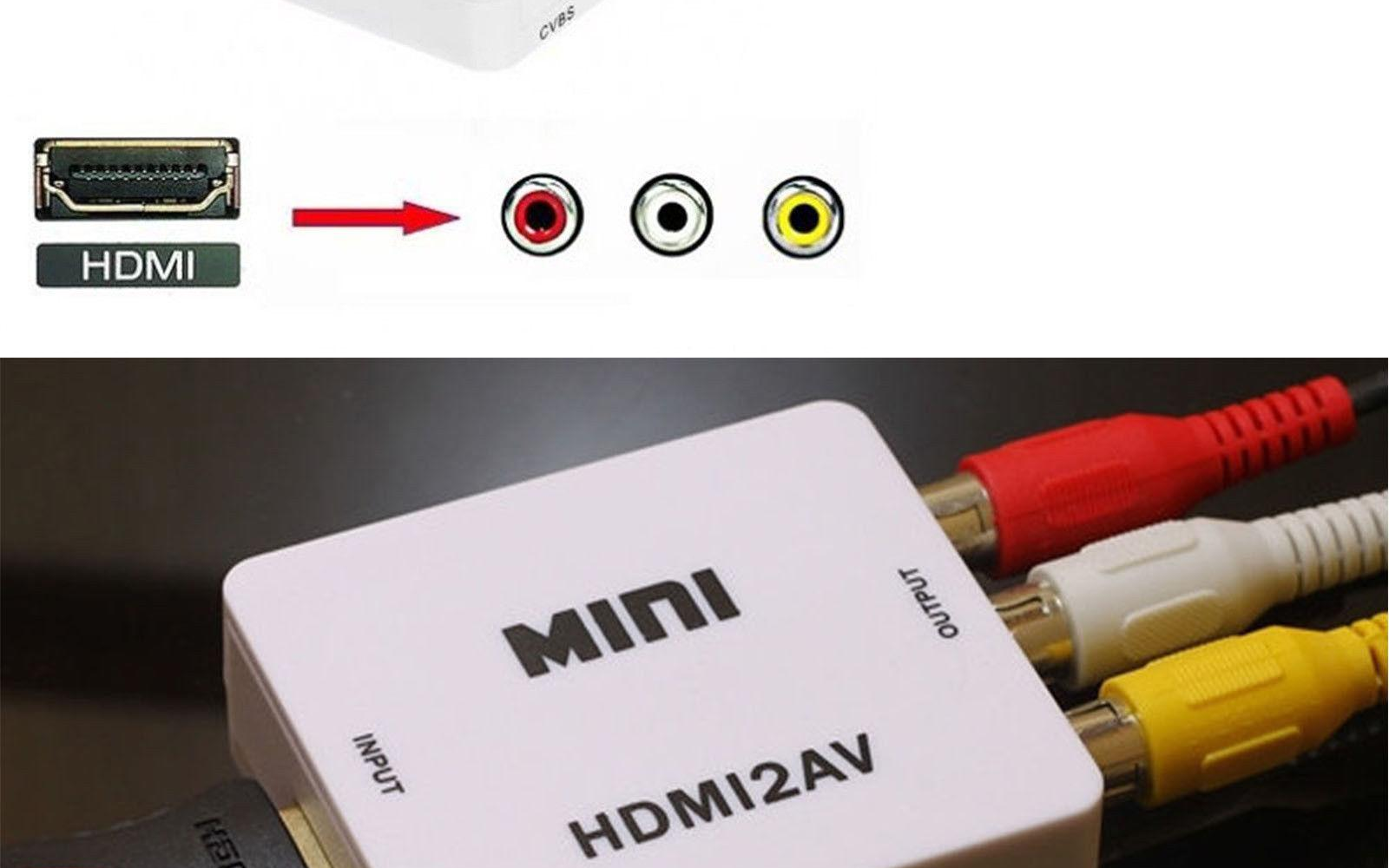 เกี่ยวกับ HDMI to AV Converter (1080P) แปลงสัญญาณภาพและเสียงจาก HDMI เป็น AV (สีขาว)