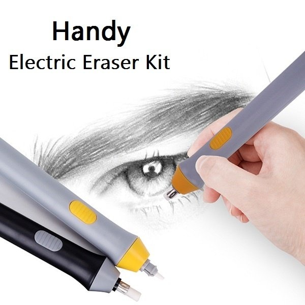 Tihoo Electric Eraser Labor-saving Clean Automatic Rotation Sketch Eraser # Grey